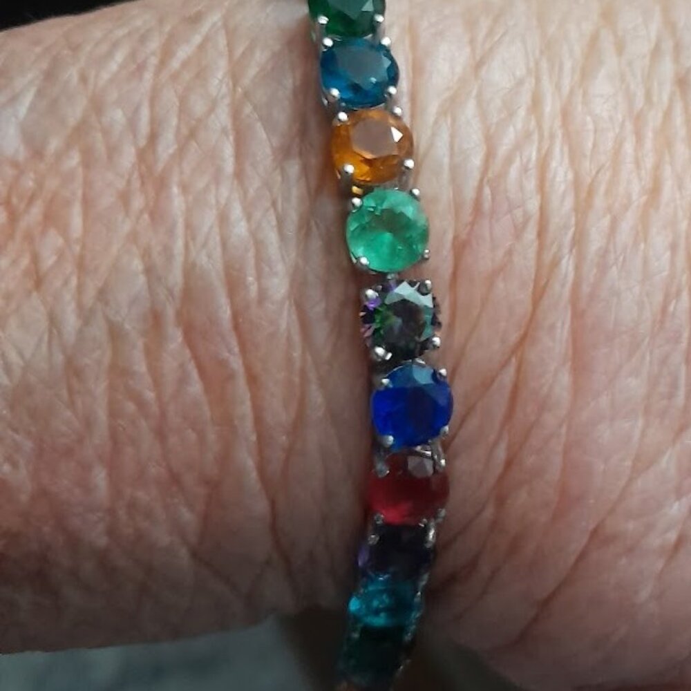 Gemstone Bracelets in .925 Sterling Silver ((NWOT)